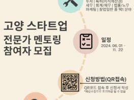 고양산업진흥원, 고양 스타트업 전문가 멘토링 프로그램 운영 기사 이미지