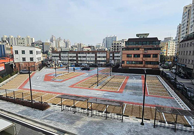 친환경 주차장으로 조성된 토당 제1공영주차장동