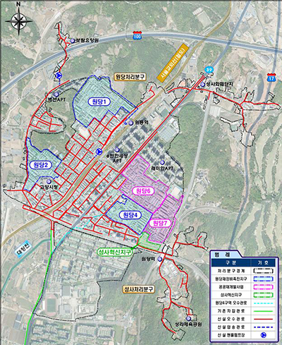  하수관로 정비사업 계획 평면도