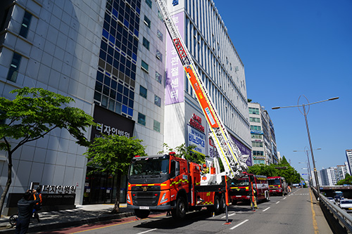 고양소방서, 더자인병원 현지적응훈련 실시...