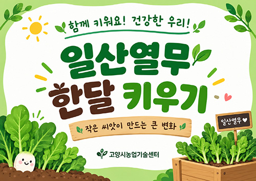 고양시, 2026년 ‘일산열무 한달 키우기’ 경진대회 순항